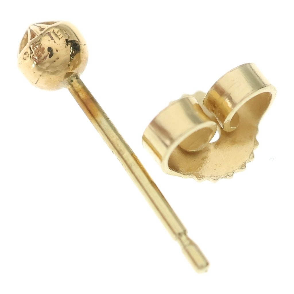 Chrome Hearts 22k Stud Crs Ball Mini Cross Gold Earrings — view 5