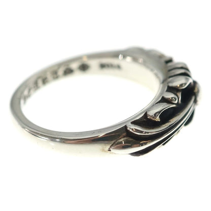 Chrome Hearts Baby Classic Floral Black Sling Silver Ring — view 3