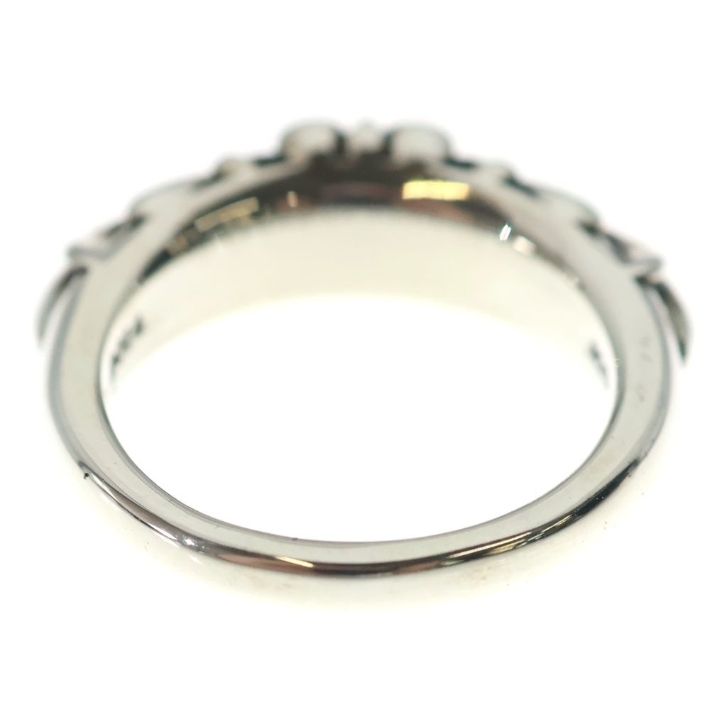 Chrome Hearts Baby Classic Floral Black Sling Silver Ring — view 2