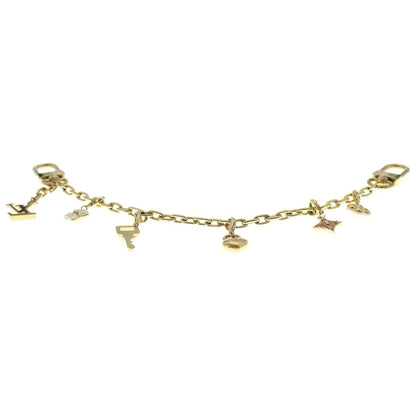 Louis Vuitton Bag Charm LV Heart Padlock Pearl Bag Chain Key Holder Gold White — view 4