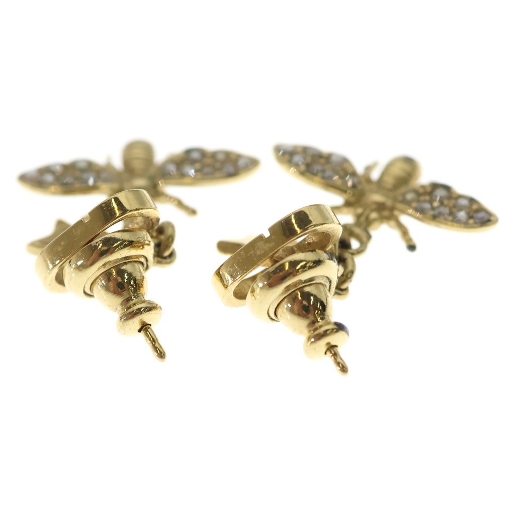 Dior CD Logo Be Drop Earrings Gold — view 2