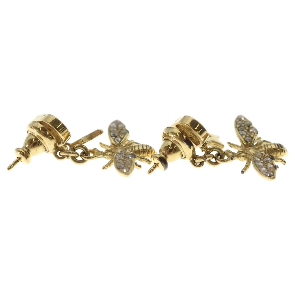 Dior CD Logo Be Drop Earrings Gold — view 4