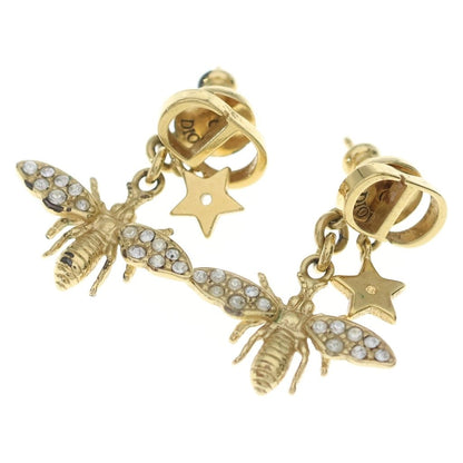 Dior CD Logo Be Drop Earrings Gold