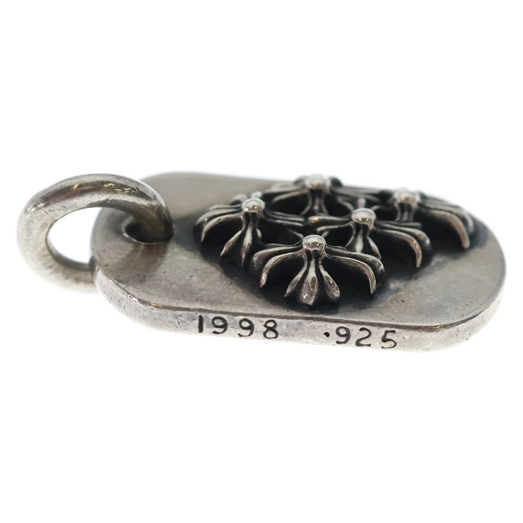Chrome Hearts Raised Dogtag Charm Silver Necklace Top — view 4