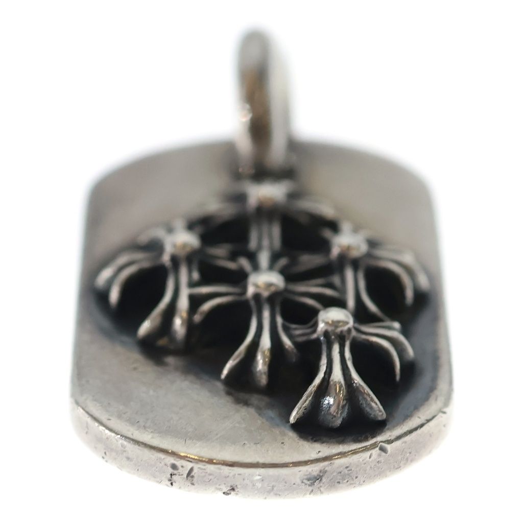 Chrome Hearts Raised Dogtag Charm Silver Necklace Top — view 5