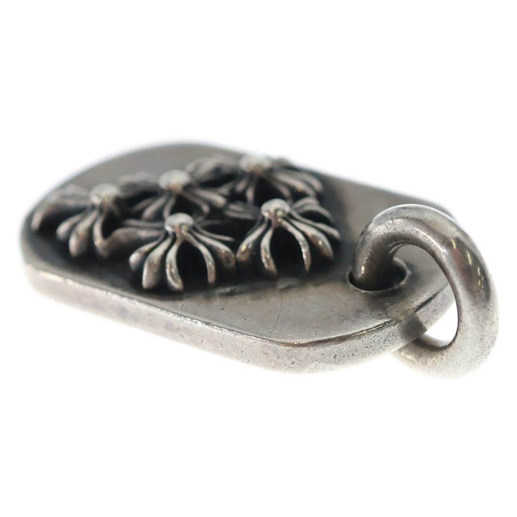 Chrome Hearts Raised Dogtag Charm Silver Necklace Top — view 6