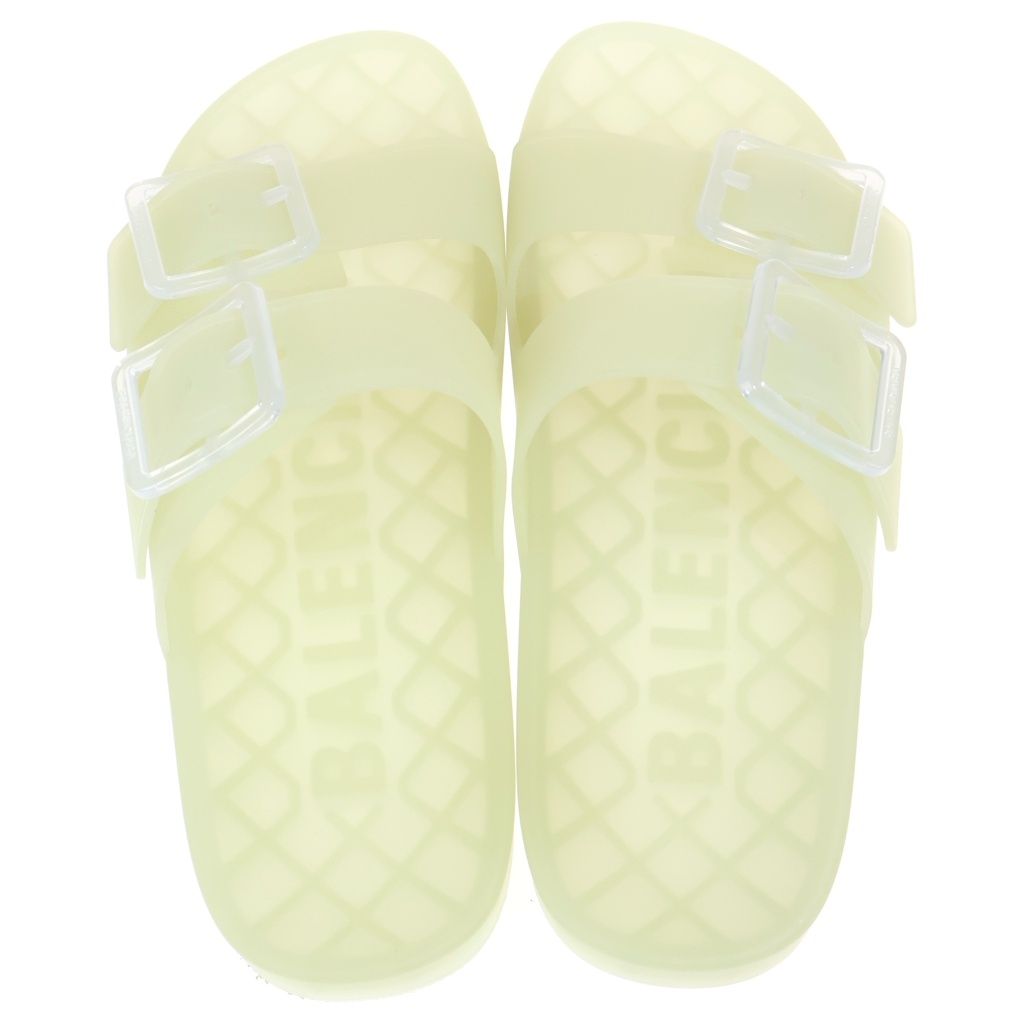 Balenciaga Mallorca Clear Belted Sandals Shoes Yellow — view 4