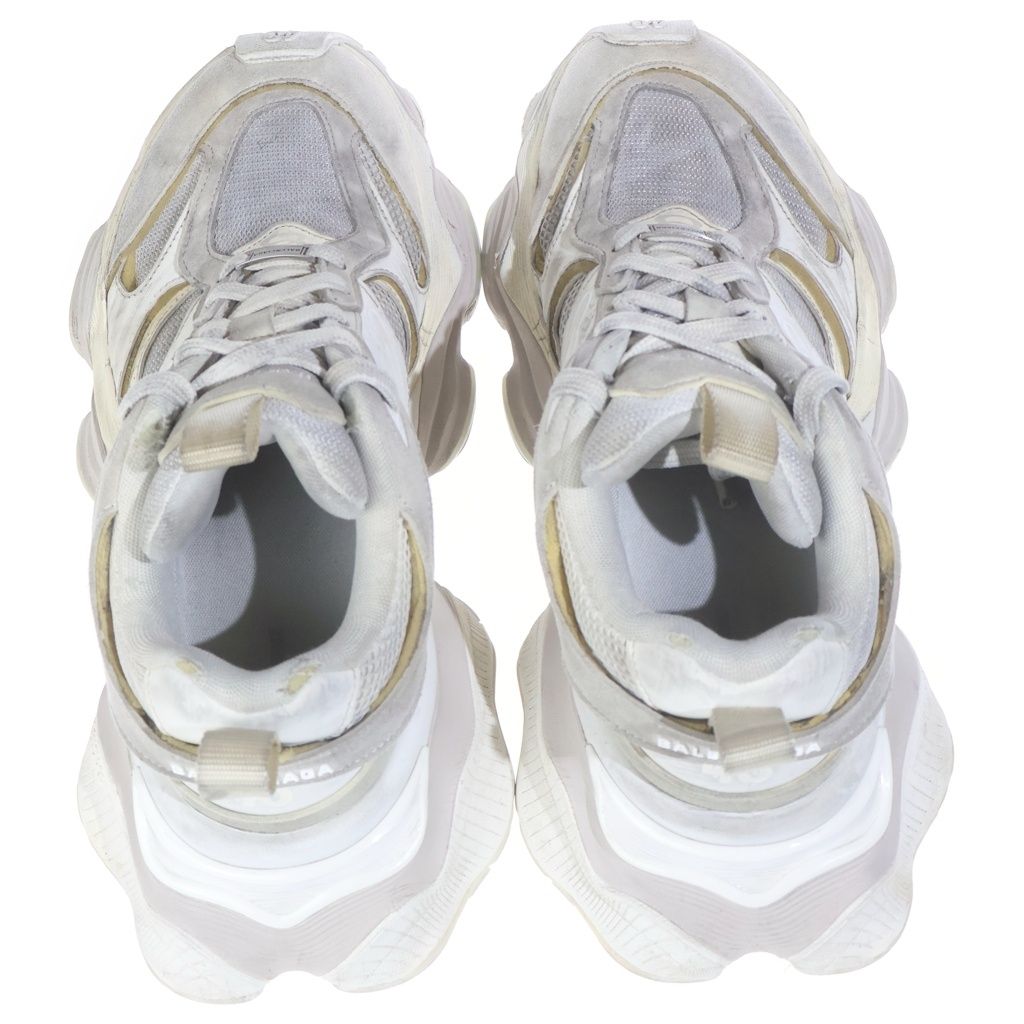 Balenciaga Cargo Sneaker Distressed Volume Sole Low Cut Sneakers White — view 4