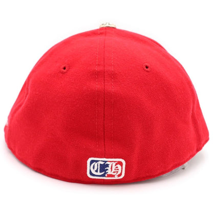 Chrome Hearts Fitted Wool Acrylic Serge Heart Logo Embroidered Baseball Cap Red — view 2