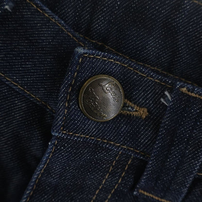 Louis Vuitton Monogram Flower Embroidery Hem Zip Denim Pants Jeans Indigo — view 6