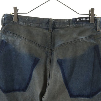 Balenciaga Patched Pocket Baggy Jeans Denim Indigo — view 4