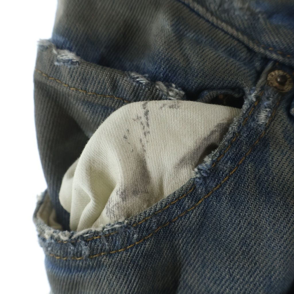Balenciaga Patched Pocket Baggy Jeans Denim Indigo — view 5