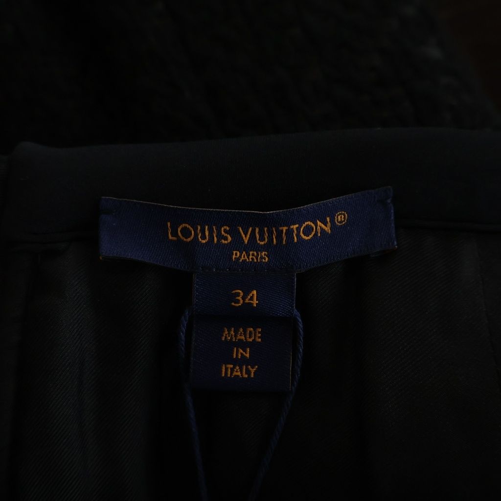 Louis Vuitton Tweed Short Skirt Black Gfe — view 6