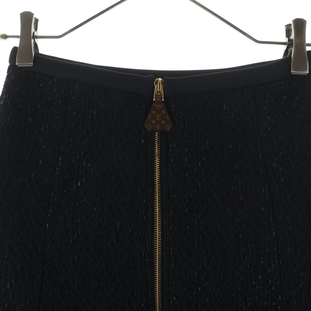 Louis Vuitton Tweed Short Skirt Black Gfe — view 4