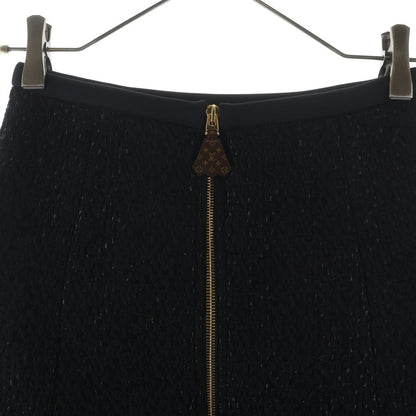 Louis Vuitton Tweed Short Skirt Black Gfe — view 4