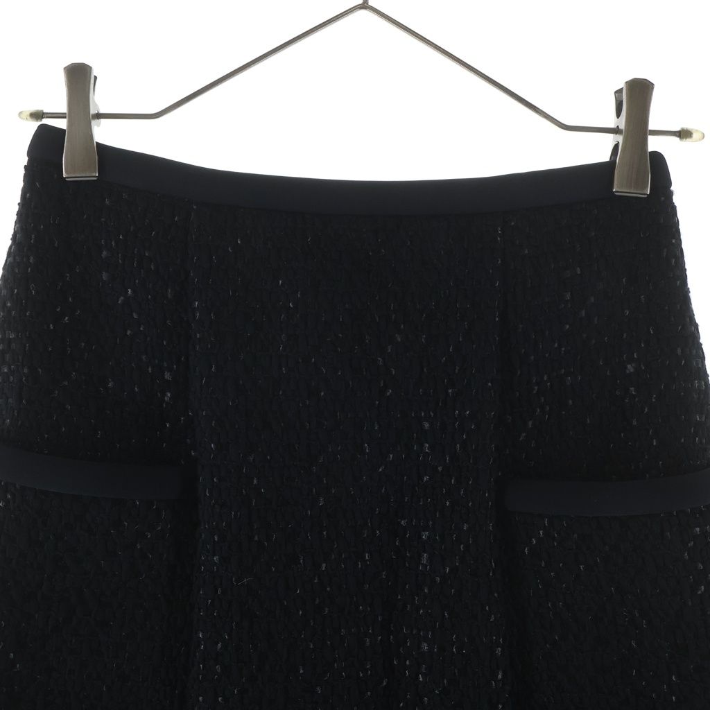 Louis Vuitton Tweed Short Skirt Black Gfe — view 3