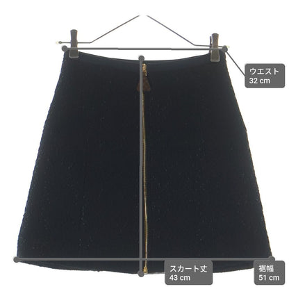 Louis Vuitton Tweed Short Skirt Black Gfe — view 9