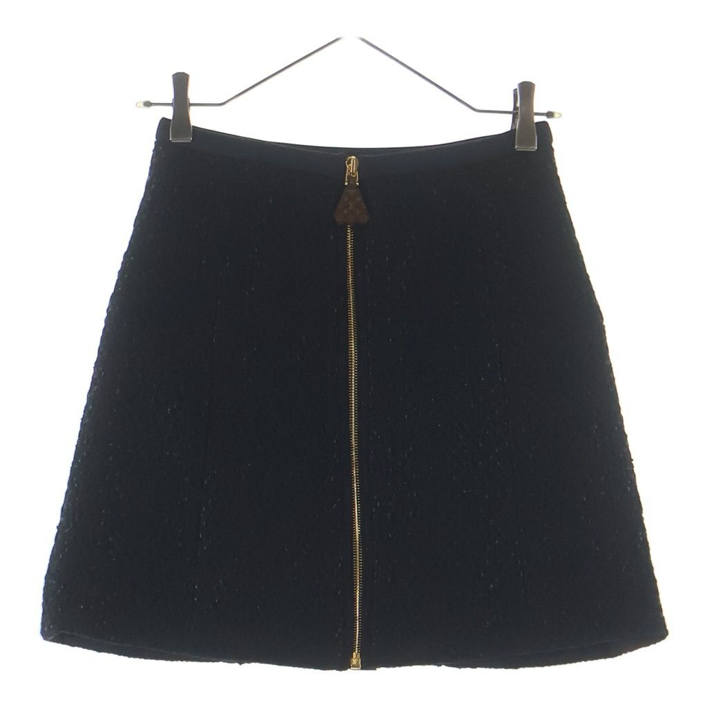 Louis Vuitton Tweed Short Skirt Black Gfe — view 2