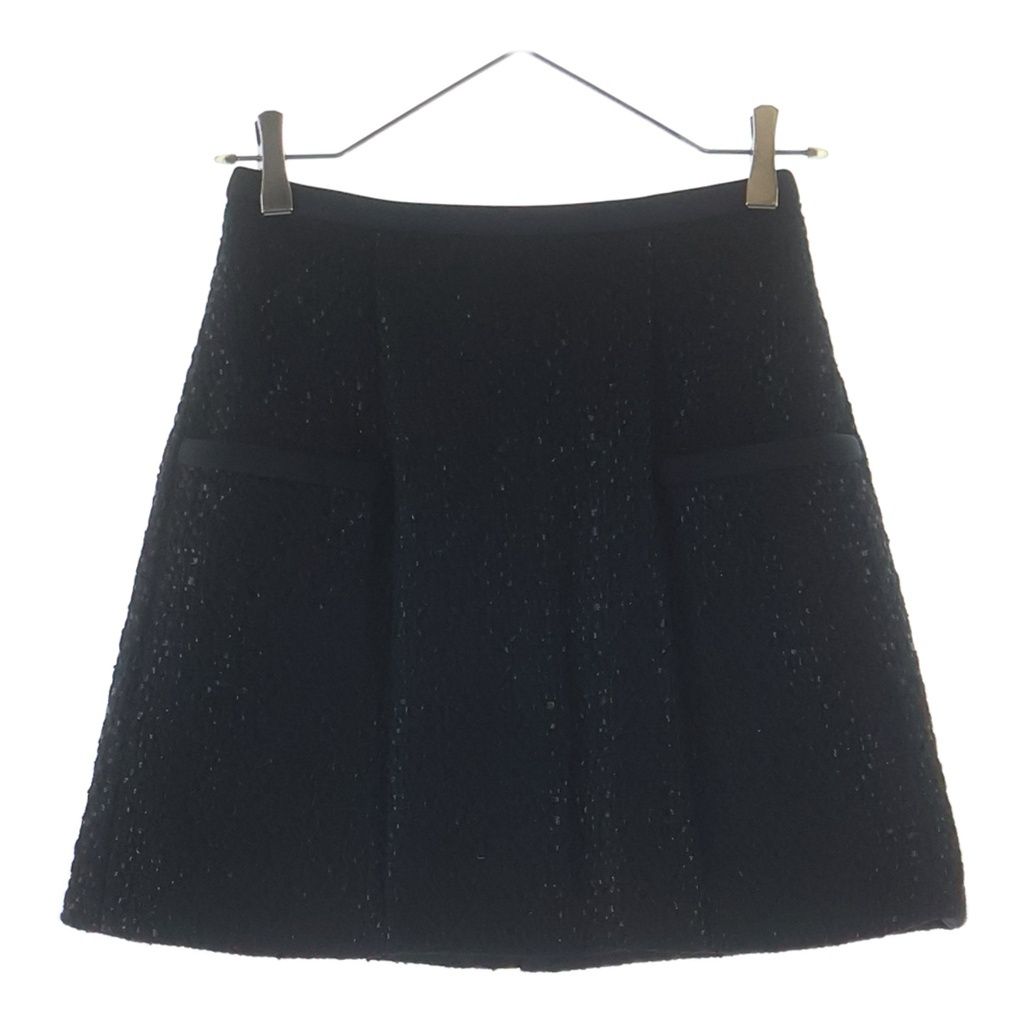 Louis Vuitton Tweed Short Skirt Black Gfe