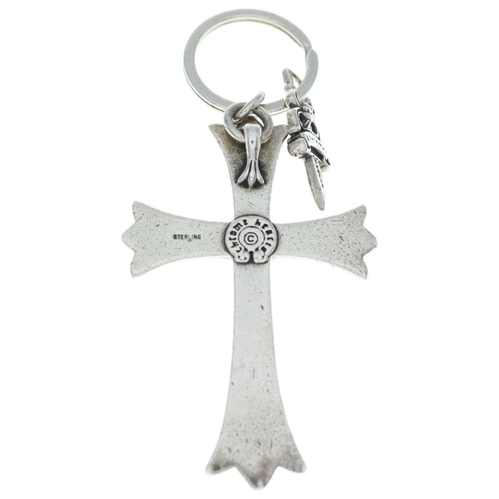 Chrome Hearts CH Crs Dggr Large Cross Dagger Key Ring Silver — view 2