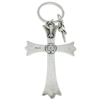 Chrome Hearts CH Crs Dggr Large Cross Dagger Key Ring Silver — view 2