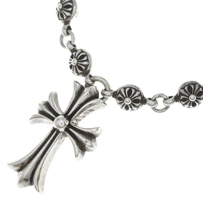 Chrome Hearts 1 Crsbl Chn Sml CH Crs Cross Ball Chain Small CH Necklace Silver