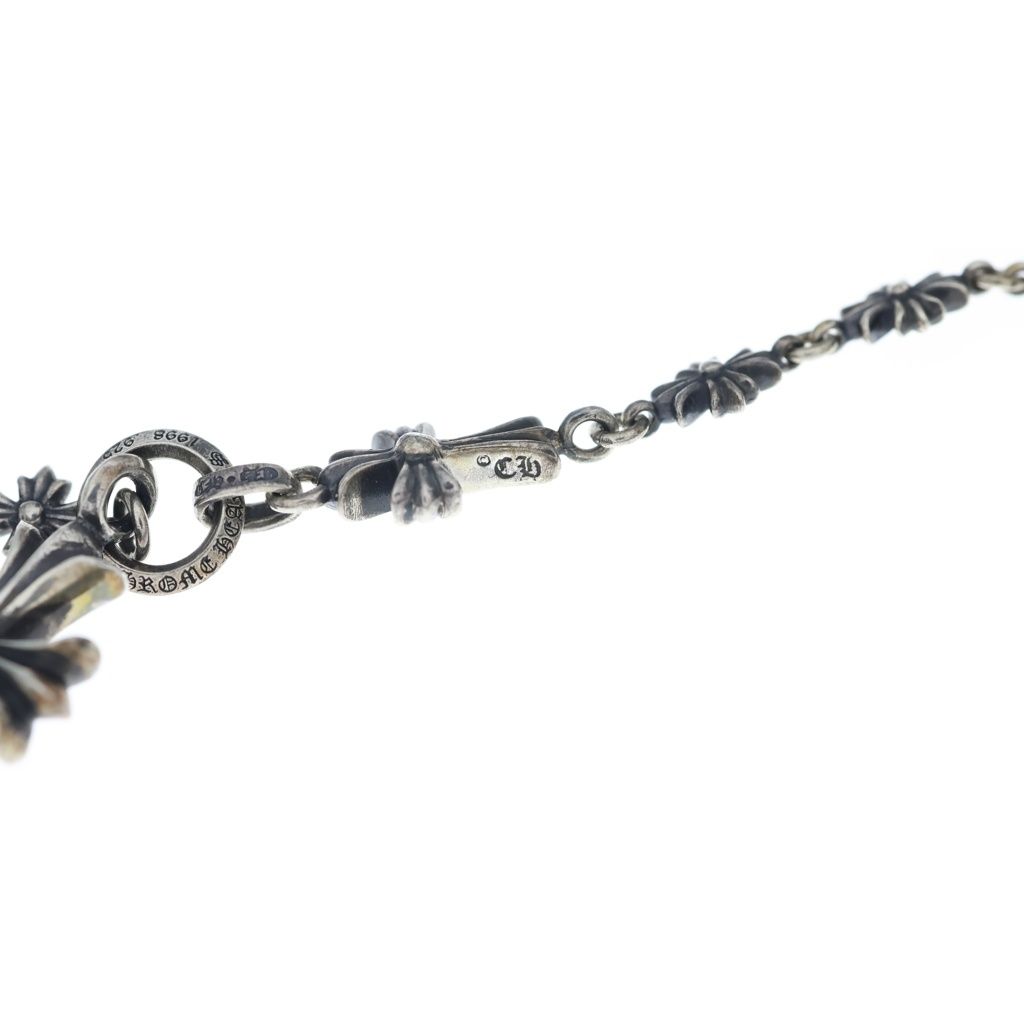 Chrome Hearts Chke Chn Tnye CH Crs Tiny Chok Chain Rosary Necklace Silver — view 5