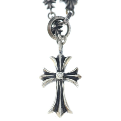 Chrome Hearts Chke Chn Tnye CH Crs Tiny Chok Chain Rosary Necklace Silver — view 3