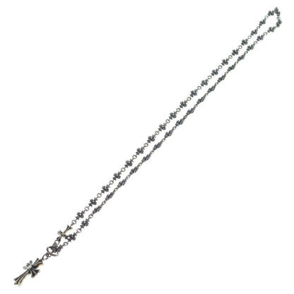Chrome Hearts Chke Chn Tnye CH Crs Tiny Chok Chain Rosary Necklace Silver — view 2