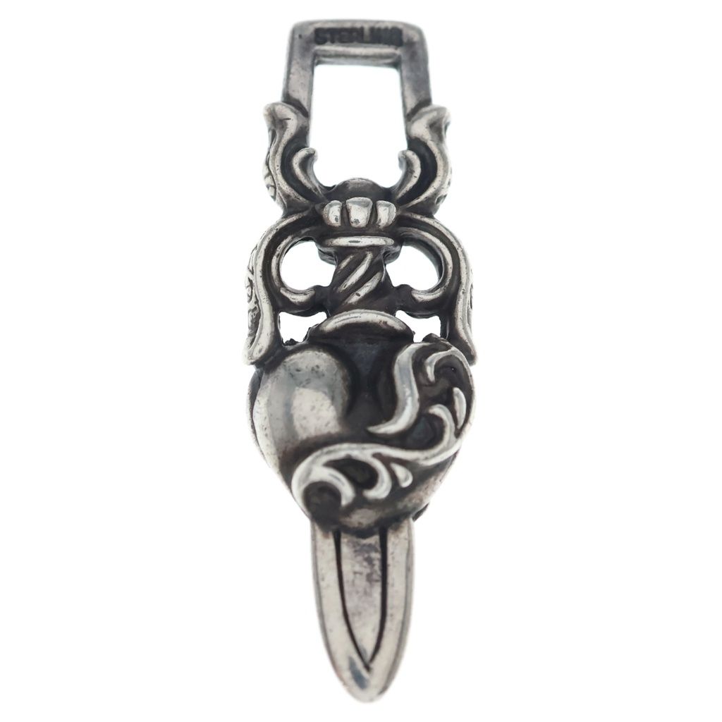 Chrome Hearts Dagger Heart Daga Pendant Top Silver — view 2