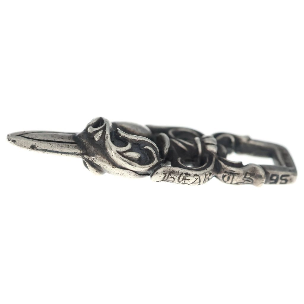Chrome Hearts Dagger Heart Daga Pendant Top Silver — view 4