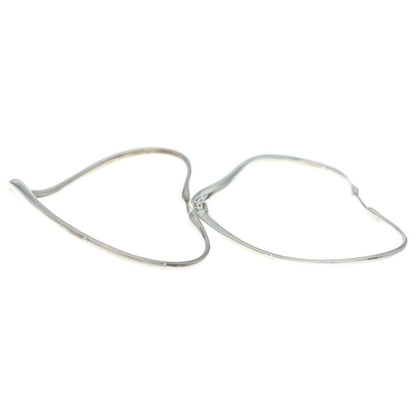 Tiffany & Co Open Heart Hoop Earrings Silver — view 4