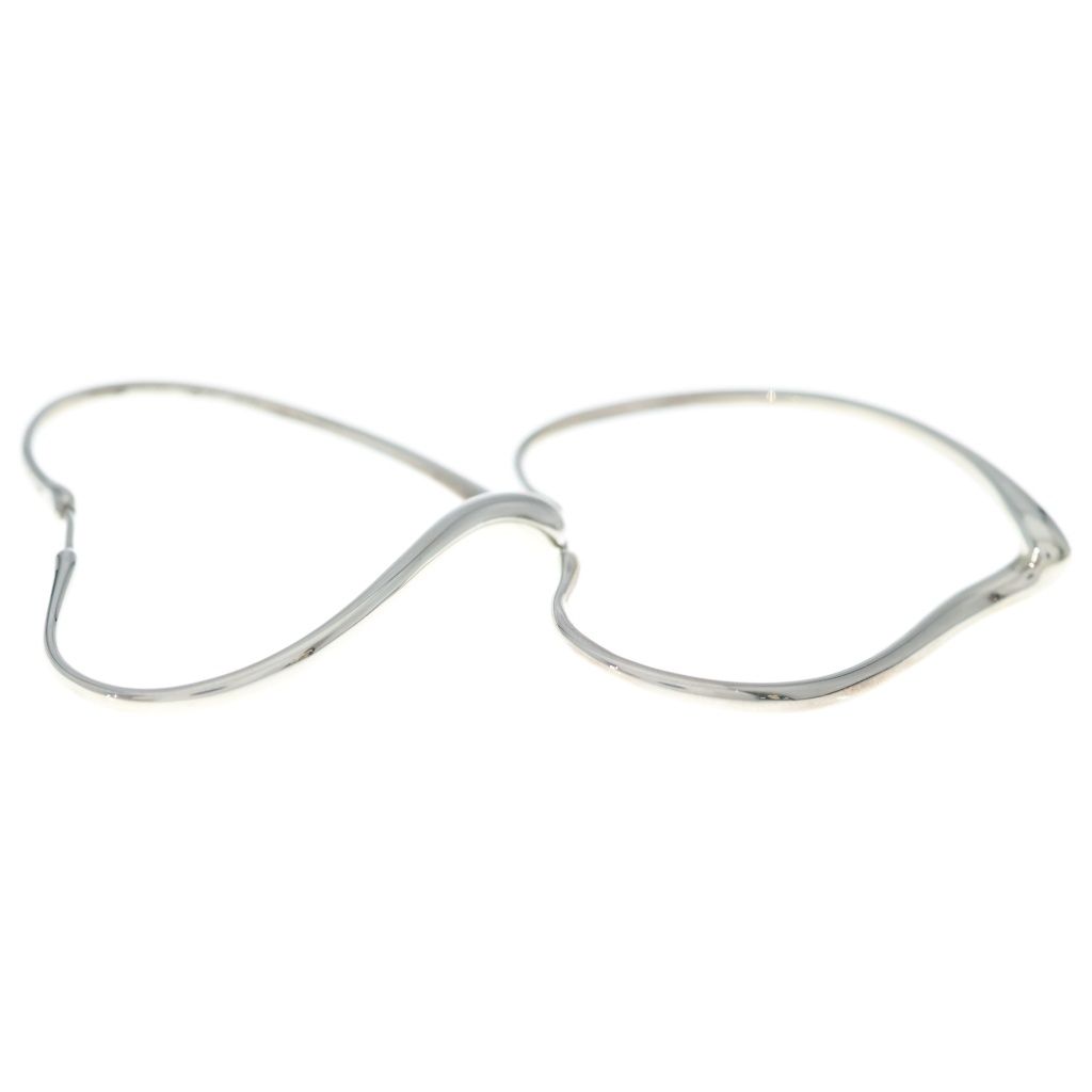 Tiffany & Co Open Heart Hoop Earrings Silver — view 3