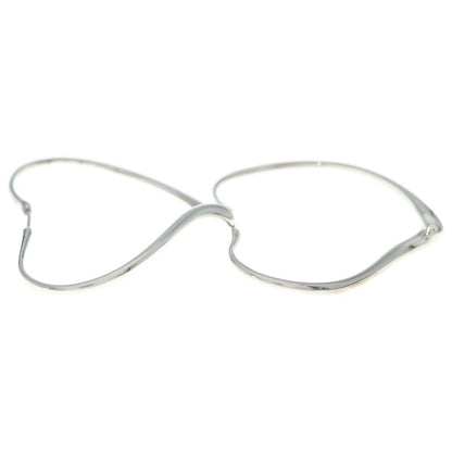 Tiffany & Co Open Heart Hoop Earrings Silver — view 3