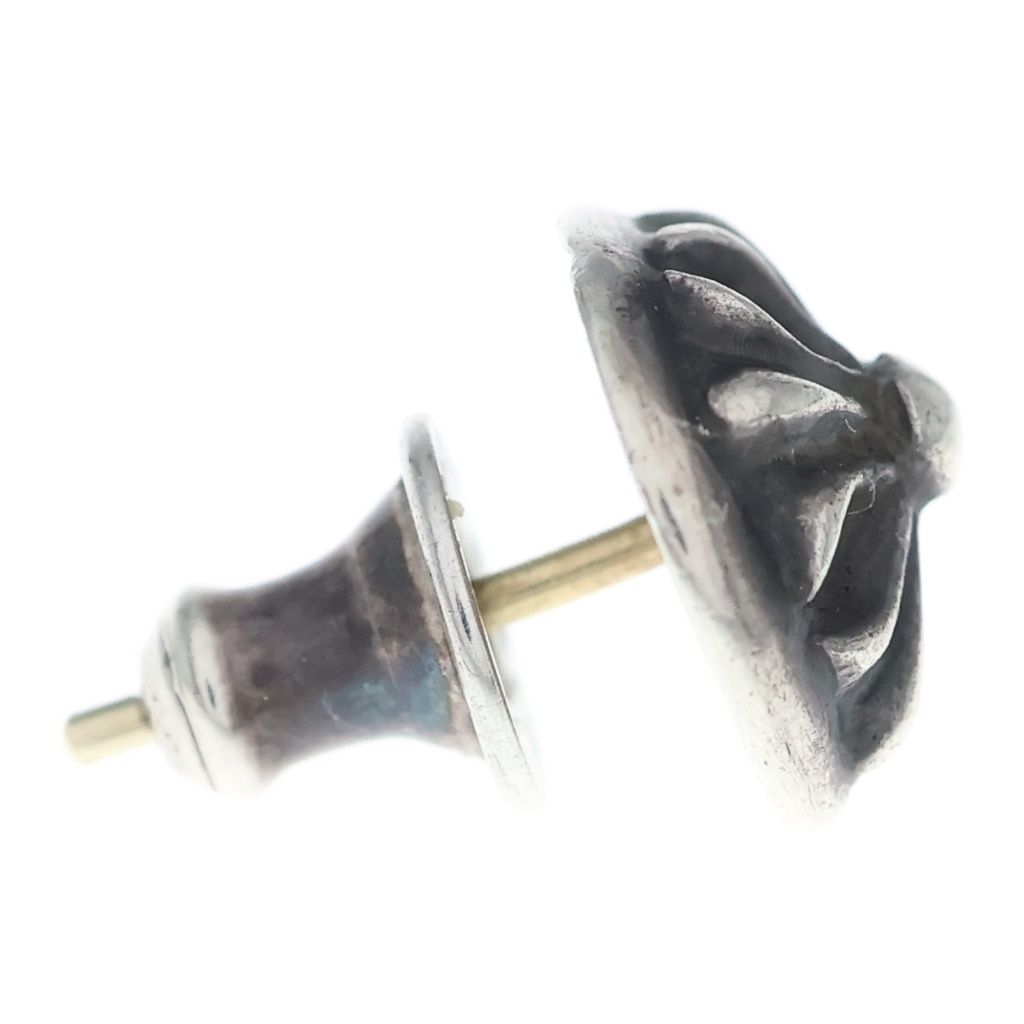Chrome Hearts Stud Crsbll Cross Ball Earrings Silver — view 3