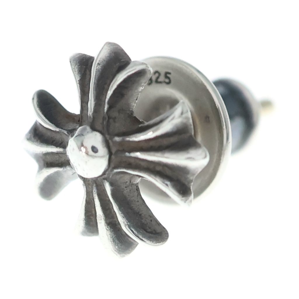 Chrome Hearts No2 CH Pls CH Plus Stud Earrings Silver