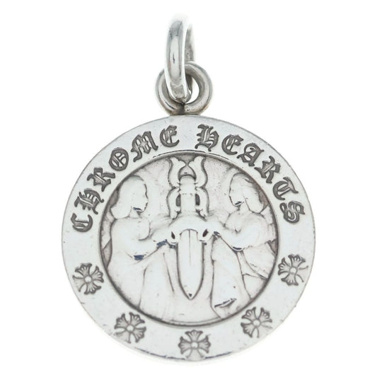 Chrome Hearts Chrm Angl Mdl V2 Angel Medal Charm Pendant Top Silver