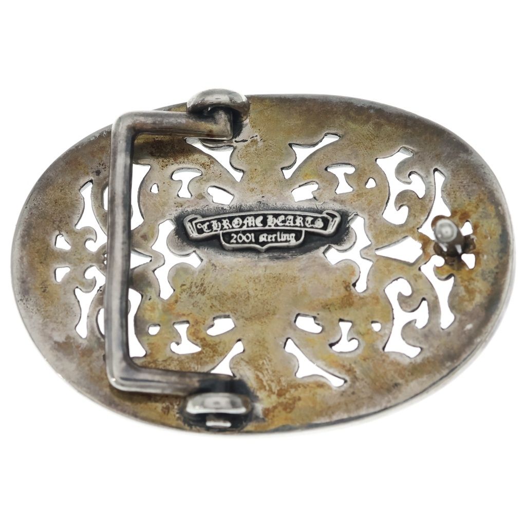Chrome Hearts Vintage Buckl Oval 1.5 Classic Star Silver Buckle Belt — view 2