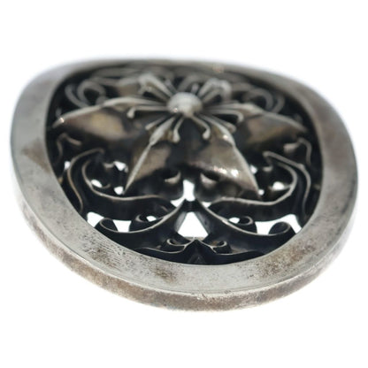 Chrome Hearts Vintage Buckl Oval 1.5 Classic Star Silver Buckle Belt — view 4