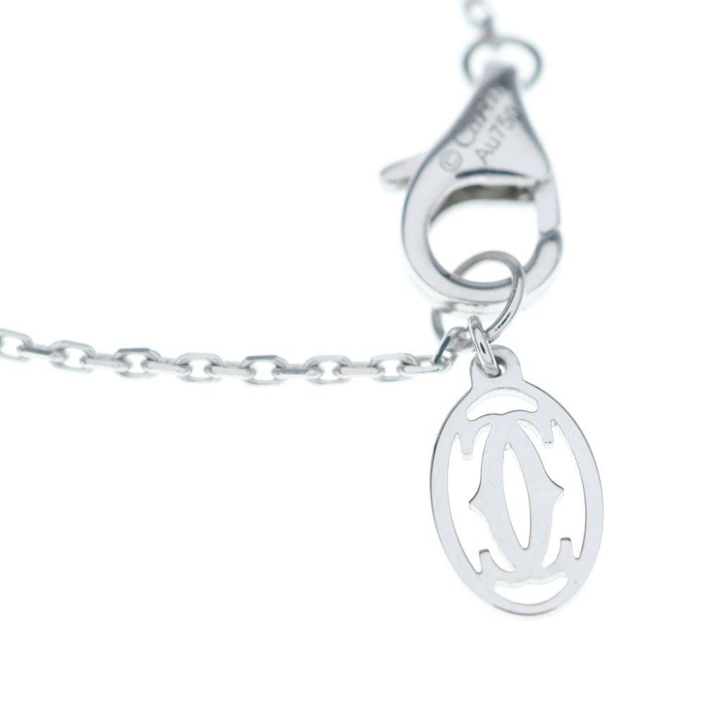 Cartier Reflection de Diamond Necklace Pendant Chain Silver — view 6