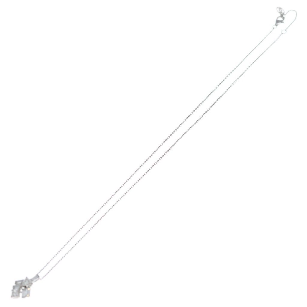 Cartier Reflection de Diamond Necklace Pendant Chain Silver — view 2