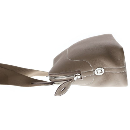 Hermes Bolide Messenger Etoupe Togo Shoulder Bag Silver — view 3