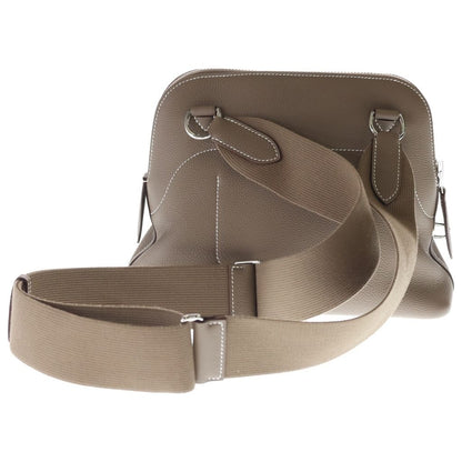 Hermes Bolide Messenger Etoupe Togo Shoulder Bag Silver — view 2