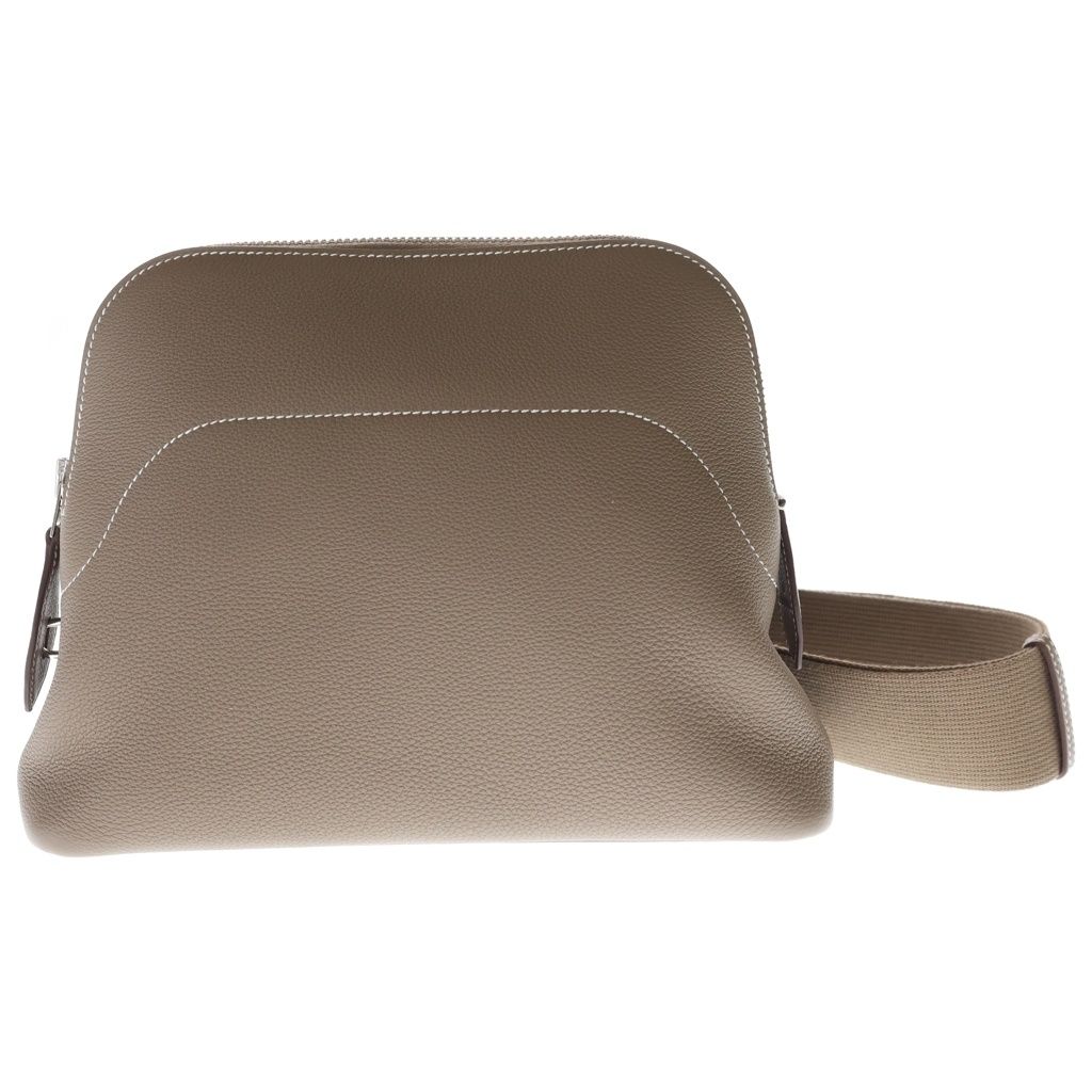 Hermes Bolide Messenger Etoupe Togo Shoulder Bag Silver