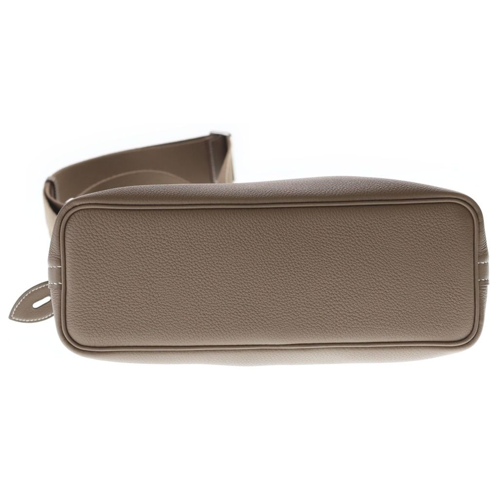Hermes Bolide Messenger Etoupe Togo Shoulder Bag Silver — view 5