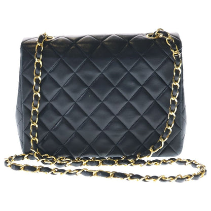 Chanel Mini Quilted 20 Chain Shoulder Bag Black Lambskin Gold — view 2