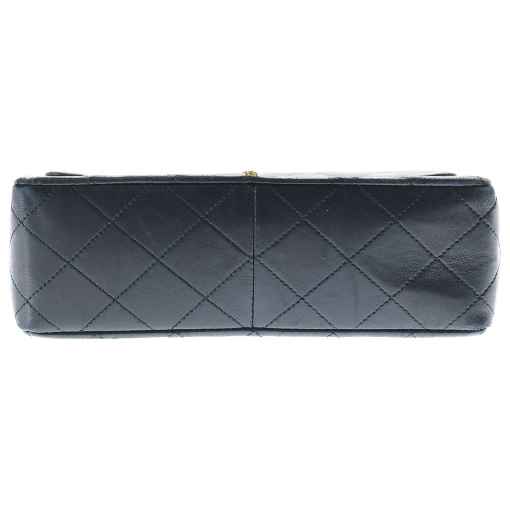 Chanel Mini Quilted 20 Chain Shoulder Bag Black Lambskin Gold — view 5