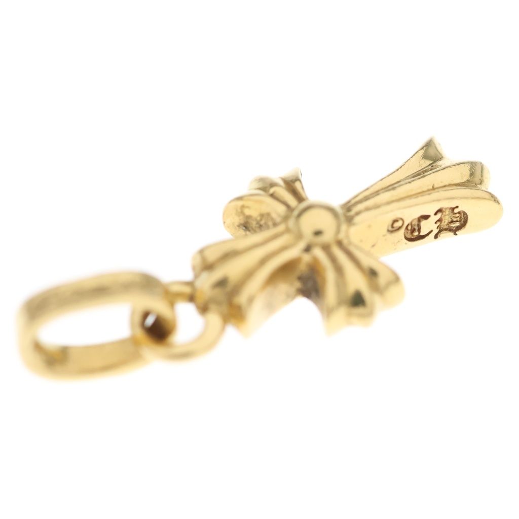 Chrome Hearts 22k Crs Baby Fat P Dia Fat Cross Pave Diamond Pendant Top Gold — view 5