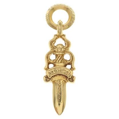 Chrome Hearts 22k 5 Dagger P Dia 5 Daga Charm Pave Diamond Pendant Top Gold — view 2