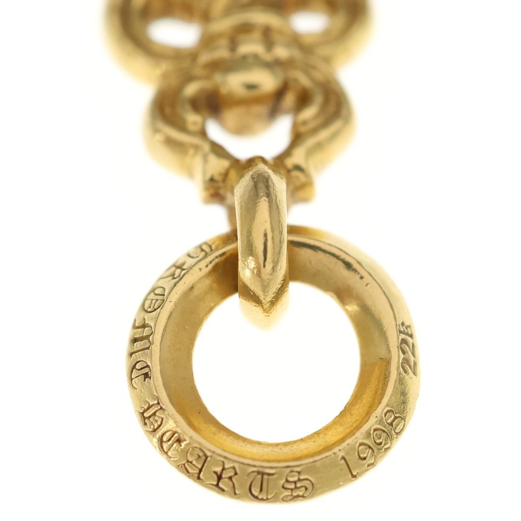 Chrome Hearts 22k 5 Dagger P Dia 5 Daga Charm Pave Diamond Pendant Top Gold — view 6